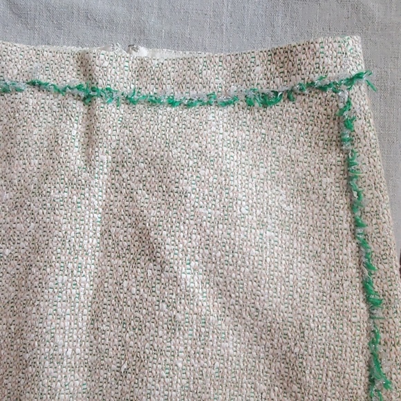 J Crew Cream Glitter Tweed Mini Skirt - Picture 3 of 6